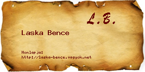 Laska Bence névjegykártya